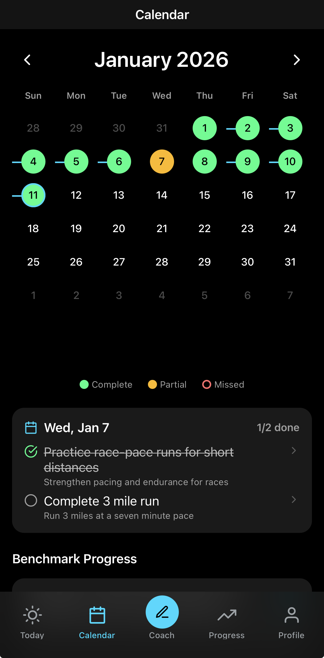 Calendar Screen